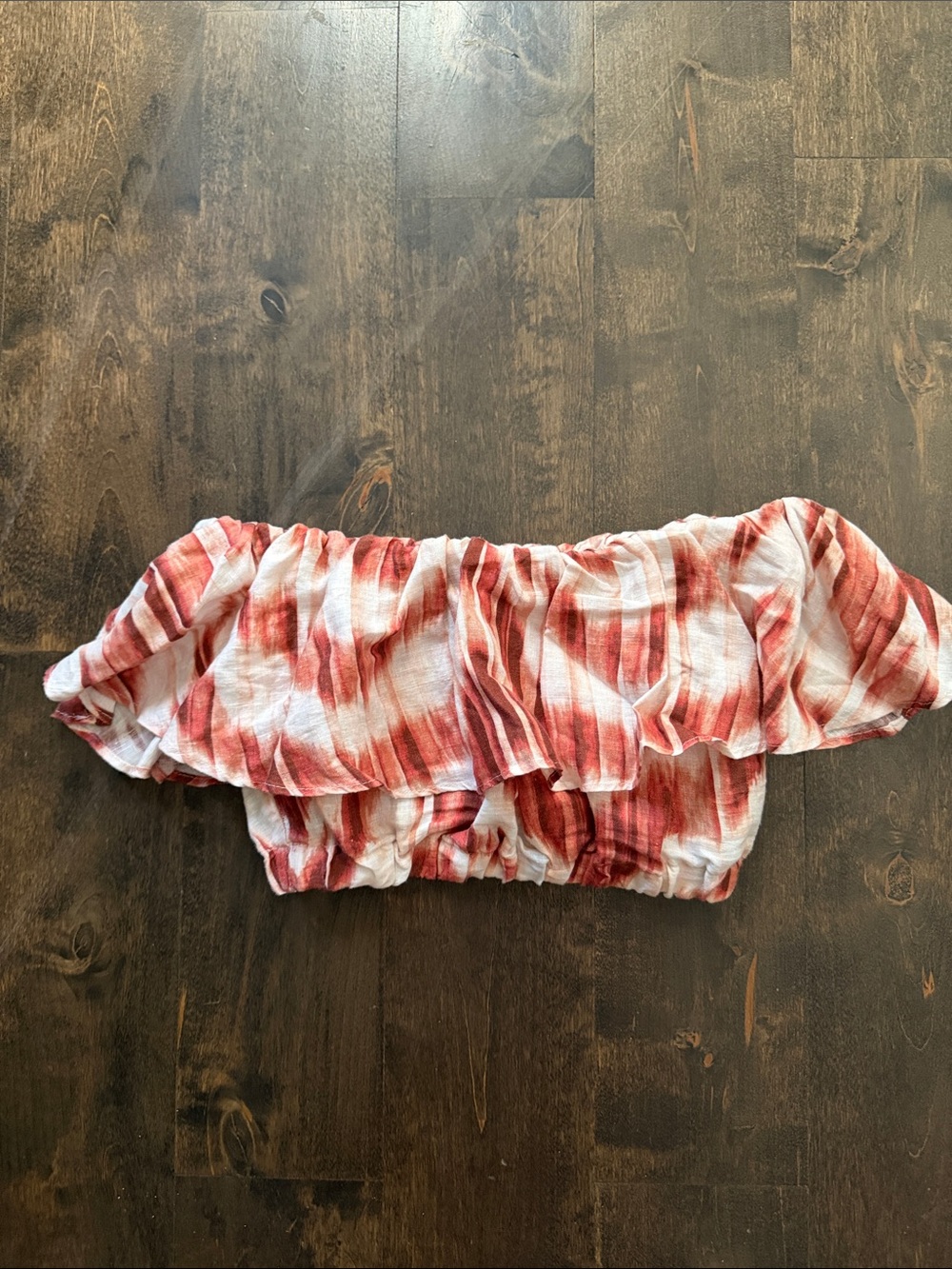 Banana Republic Red and off shoulder Ruffle top